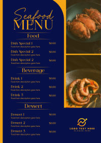 Minimal Seafood Restaurant  Menu