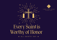 Honor Thy Saints Postcard