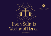 Honor Thy Saints Postcard Image Preview