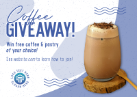 Coffee Giveaway Cafe Postcard Design