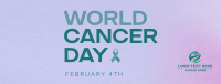 Minimalist World Cancer Day Facebook Cover