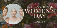 Floral International Women's Day Twitter Post