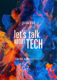 Glass Effect Tech Podcast Poster