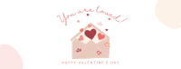 Valentine Envelope Facebook Cover Image Preview