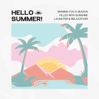 Minimalist Summer Greeting Instagram Post