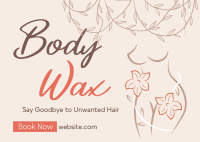 Body Waxing Service Postcard