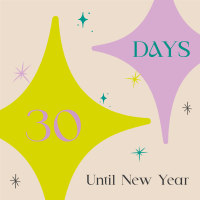 Sparkly New Year Countdown Instagram Post Design