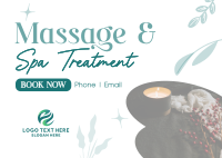 Massage and Spa Wellness Postcard