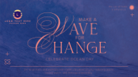 Wave Change Ocean Day Animation
