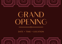 Vintage Grand Opening Postcard Design