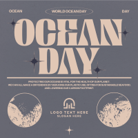 Retro Ocean Day Instagram Post