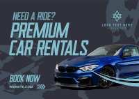 Premium Car Rentals Postcard