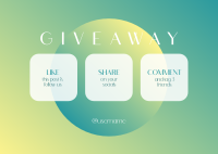 Gradient Planet Giveaway Postcard