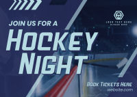 Ice Hockey Night Postcard