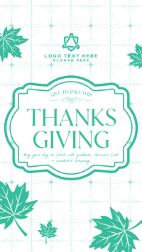 Elegant Thanksgiving Greeting Instagram Reel Design