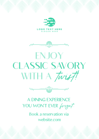 Classic Elegant Restaurant Poster