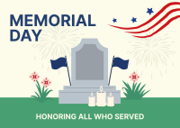 Memorial Day Tombstone Postcard