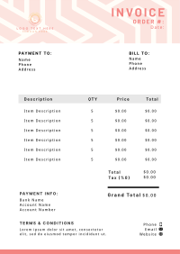 Corporate Cube Pattern  Invoice