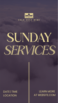 Minimalist Sunday Services Instagram Story Design