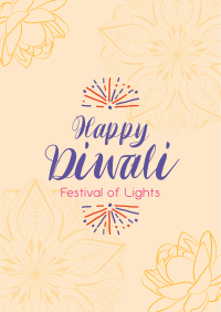 Lotus Diwali Greeting Poster