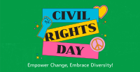 Bold Civil Rights Day Stickers Facebook Ad