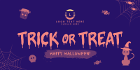 Cute Trick or Treat Twitter Post