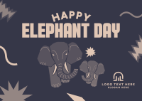 Artsy Elephants Postcard