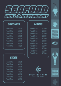 Quirky Seafood Grill Menu Image Preview