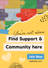 Not Alone Mental Health Poster