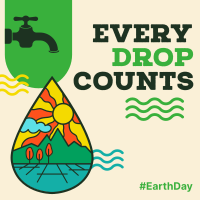 Every Drop Counts Instagram Post Design