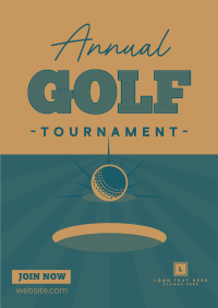 Clean Golf Tournament Flyer Design