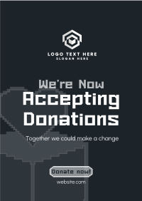 Pixel Donate Now Poster