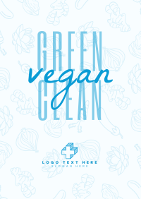 Green Clean and Vegetarian Poster