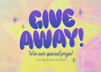 Quirky Giveaway Postcard Design