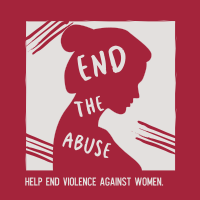 End the Abuse Woman Silhouette Instagram Post