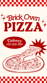 Retro Brick Oven Pizza Facebook Story