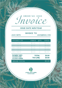 Vintage Floral Wedding Invoice