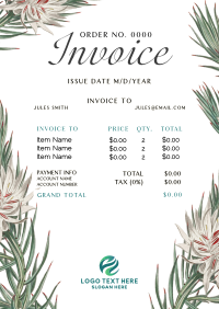 Vintage Floral Wedding Invoice Image Preview