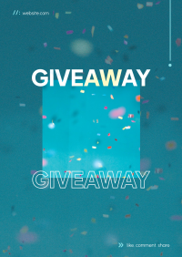 Giveaway Confetti Flyer Design