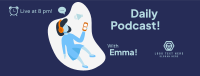 Live Daily Podcast Facebook Cover Design