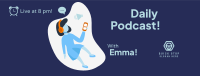 Live Daily Podcast Facebook Cover Image Preview