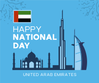 UAE National Day Landmarks Facebook Post