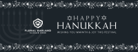 Floral Hanukkah Facebook Cover Image Preview