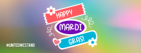 Mardi Gras Flag Facebook Cover Design