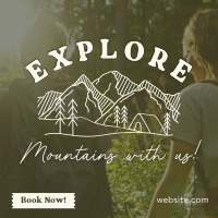 Explore Mountains Instagram Post Design