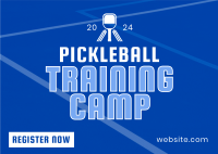 Classic Sporty Pickleball Training Postcard Design