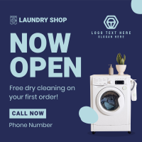 Laundry Shop Opening Linkedin Post Design