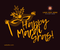 Mardi Gras Colors Facebook Post Design