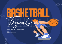 Basketball Tryouts Postcard