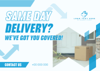 Courier Delivery Services Postcard